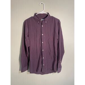 MIZZEN + MAIN Leeward Collection Trim Fit Plaid Button Down Shirt Size S